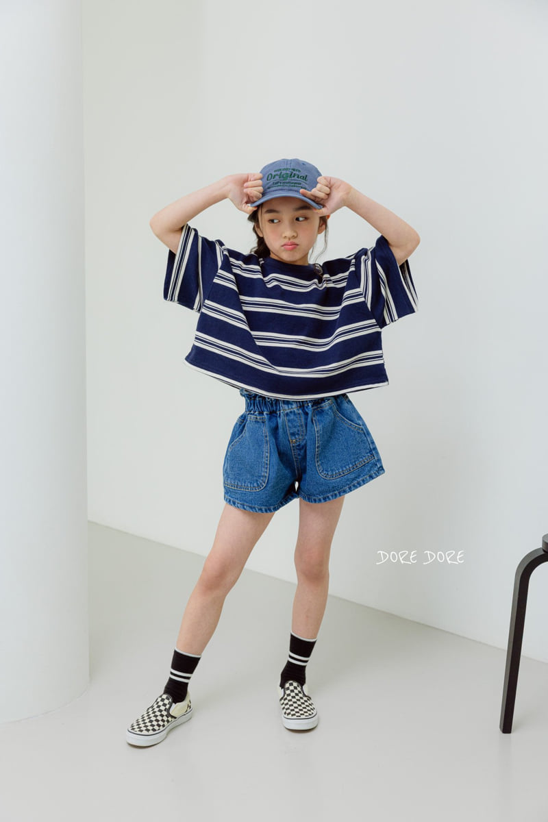 Dore Dore - Korean Children Fashion - #kidsshorts - Junior Shirring Band Shorts (Blue) - 4