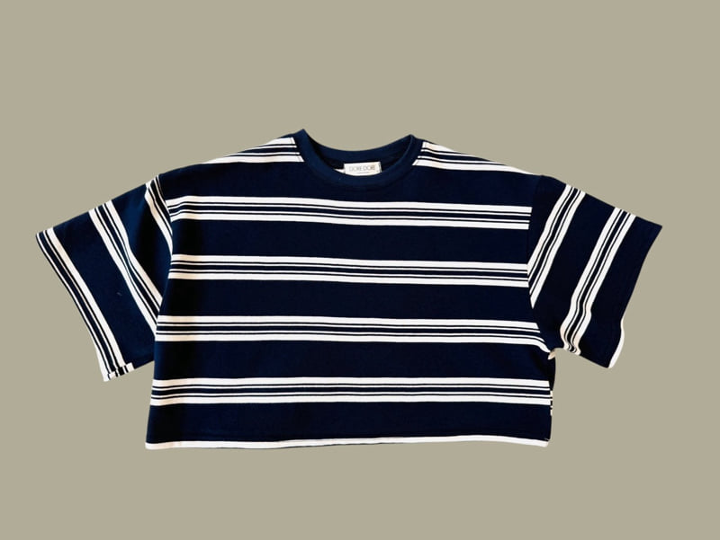 Dore Dore - Korean Children Fashion - #kidsstore - Junior Tender Stripe Crop Tee - 5