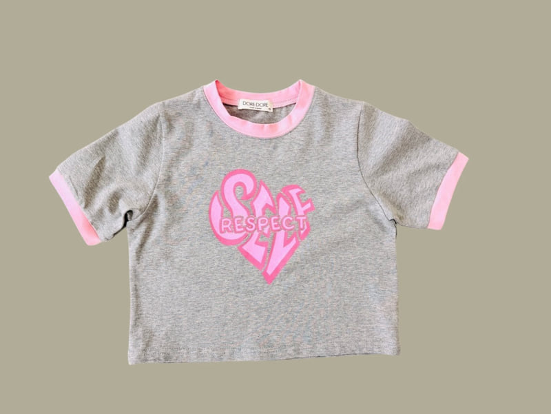 Dore Dore - Korean Children Fashion - #kidzfashiontrend - Kids Self Crop Tee - 5