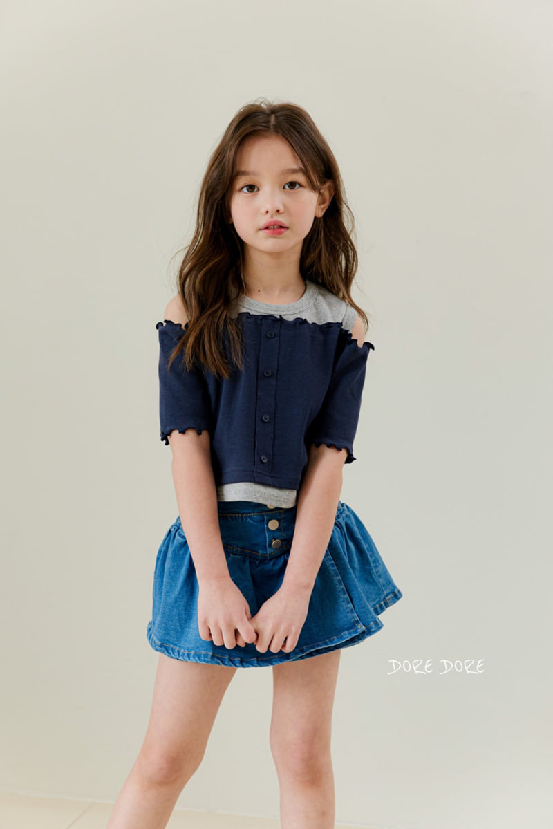Dore Dore - Korean Children Fashion - #kidzfashiontrend - Kids Off-Shoulder Raglan Tee - 7