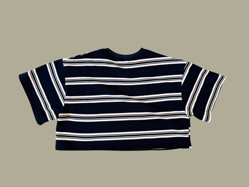 Dore Dore - Korean Children Fashion - #kidzfashiontrend - Kids Tender Stripe Crop Tee - 6