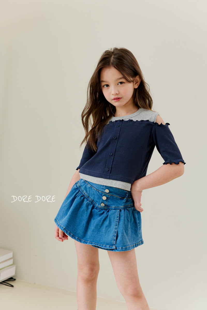 Dore Dore - Korean Children Fashion - #littlefashionista - Kids Off-Shoulder Raglan Tee - 9