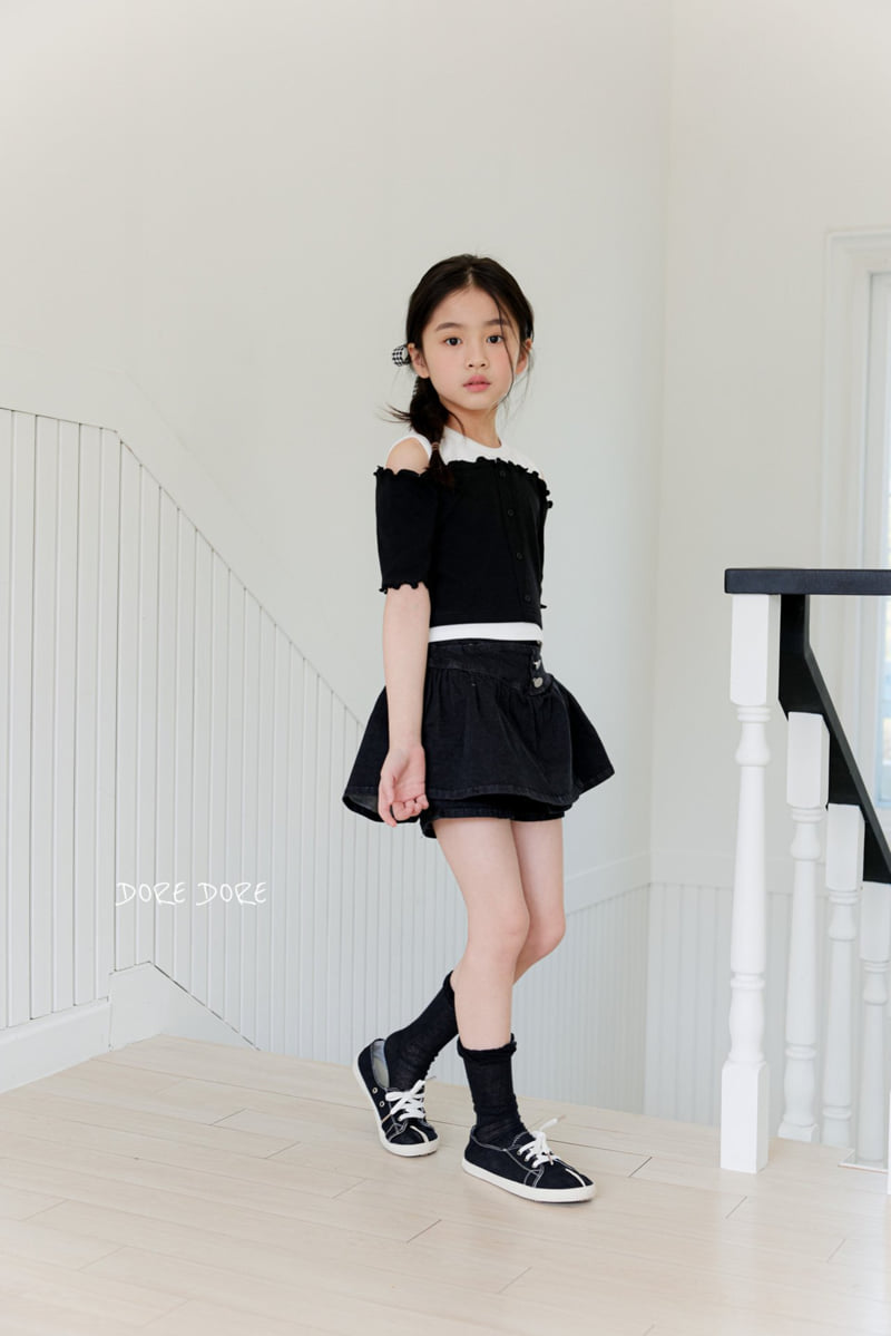 Dore Dore - Korean Children Fashion - #minifashionista - Kids Off-Shoulder Raglan Tee - 11