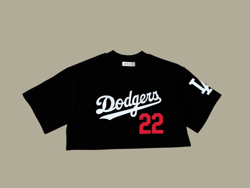Dore Dore - Korean Children Fashion - #minifashionista - Kids 22 Dodgers Crop Tee - 6