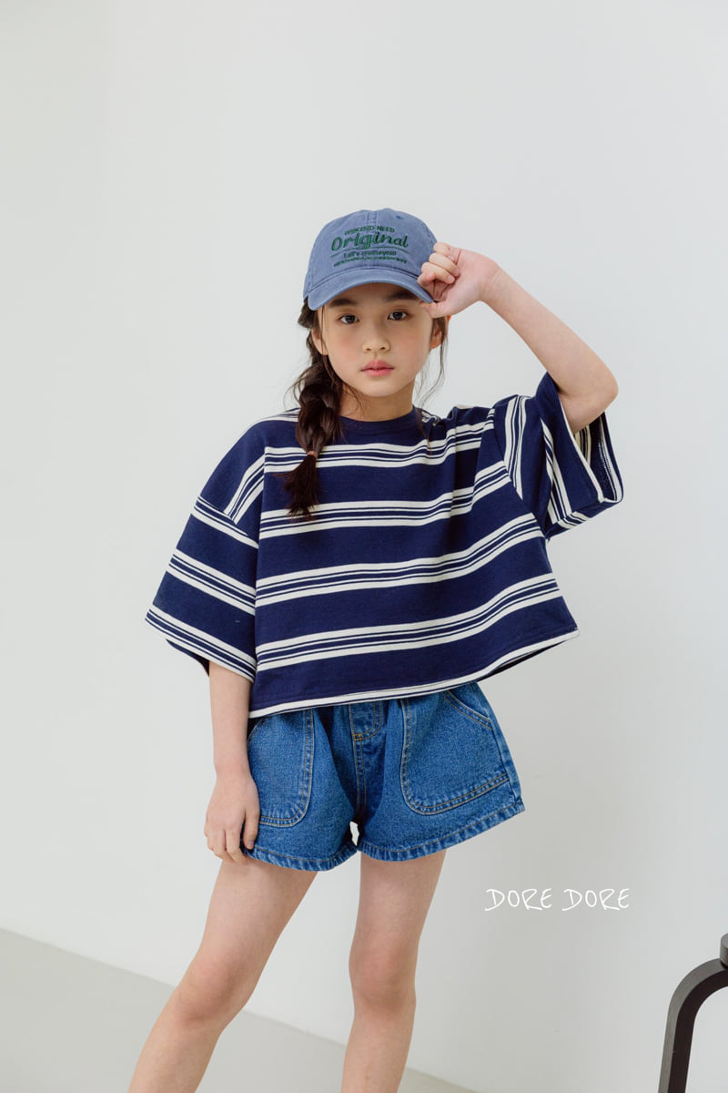 Dore Dore - Korean Children Fashion - #prettylittlegirls - Kids Tender Stripe Crop Tee - 11
