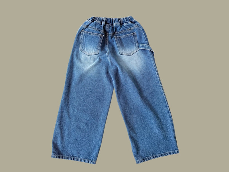 Dore Dore - Korean Children Fashion - #toddlerclothing - Kids Unbalanced Pocket Jeans - 4