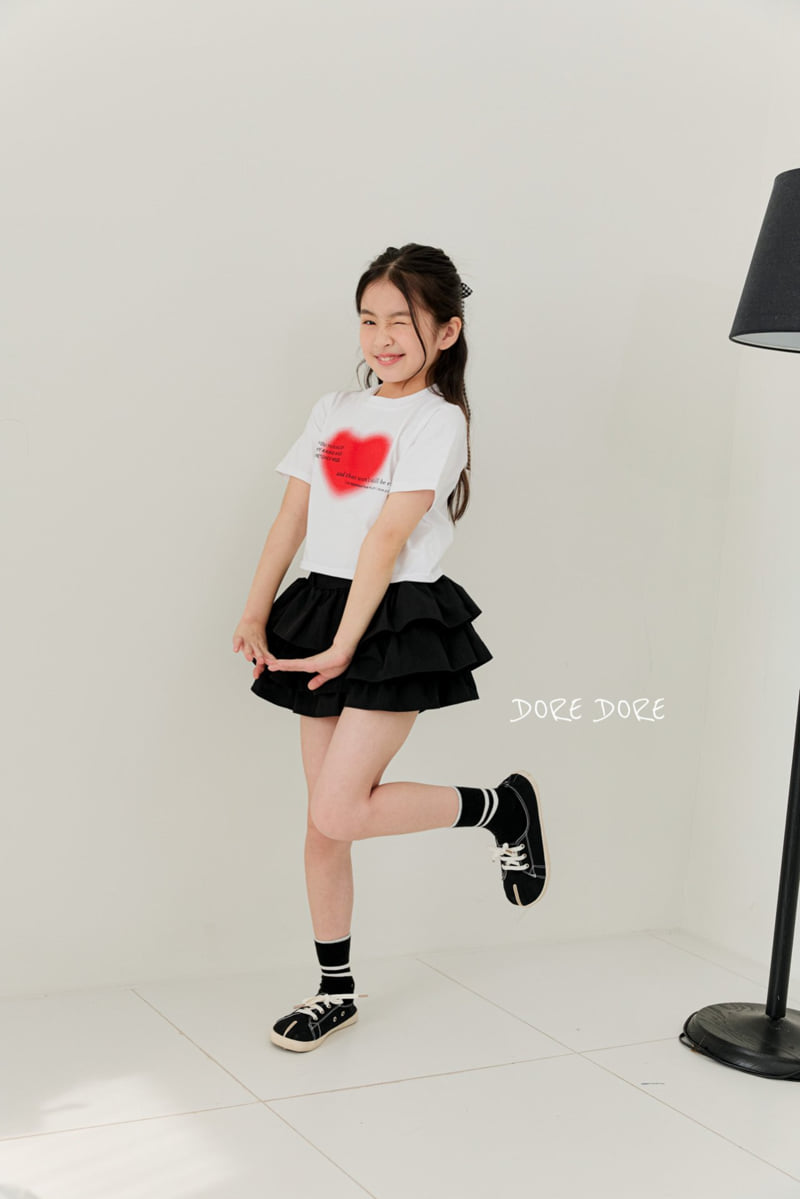 Dore Dore - Korean Children Fashion - #stylishchildhood - Junior Lettering Heart Crop Tee - 12