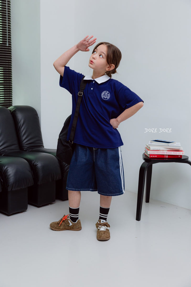 Dore Dore - Korean Children Fashion - #todddlerfashion - Kids PK Raglan Collar Tee - 7