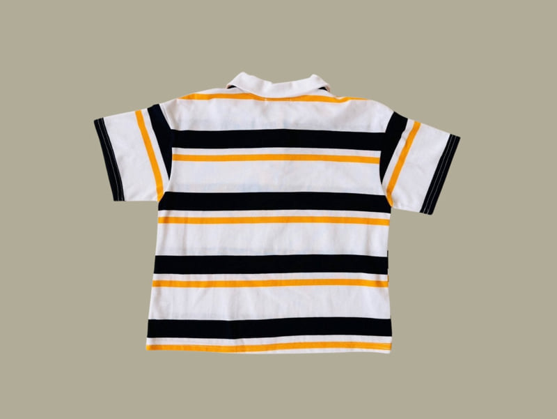 Dore Dore - Korean Children Fashion - #toddlerclothing - Kids PK Stripe Collar Tee - 6