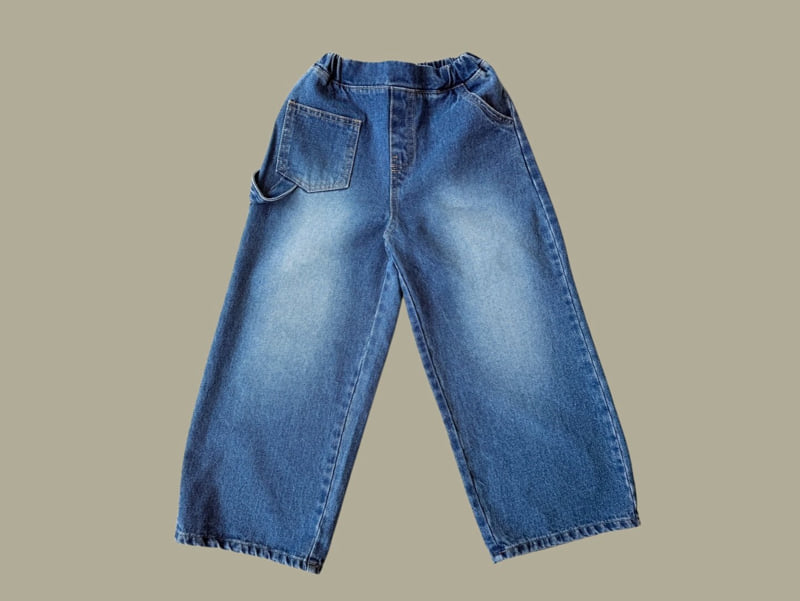Dore Dore - Korean Children Fashion - #toddlerclothing - Kids Unbalanced Pocket Jeans - 3