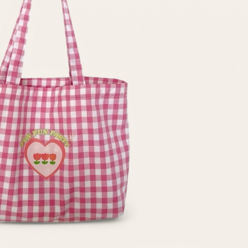 Dudie - Korean Children Fashion - #kidzfashiontrend - Rim Checker Bag - 5
