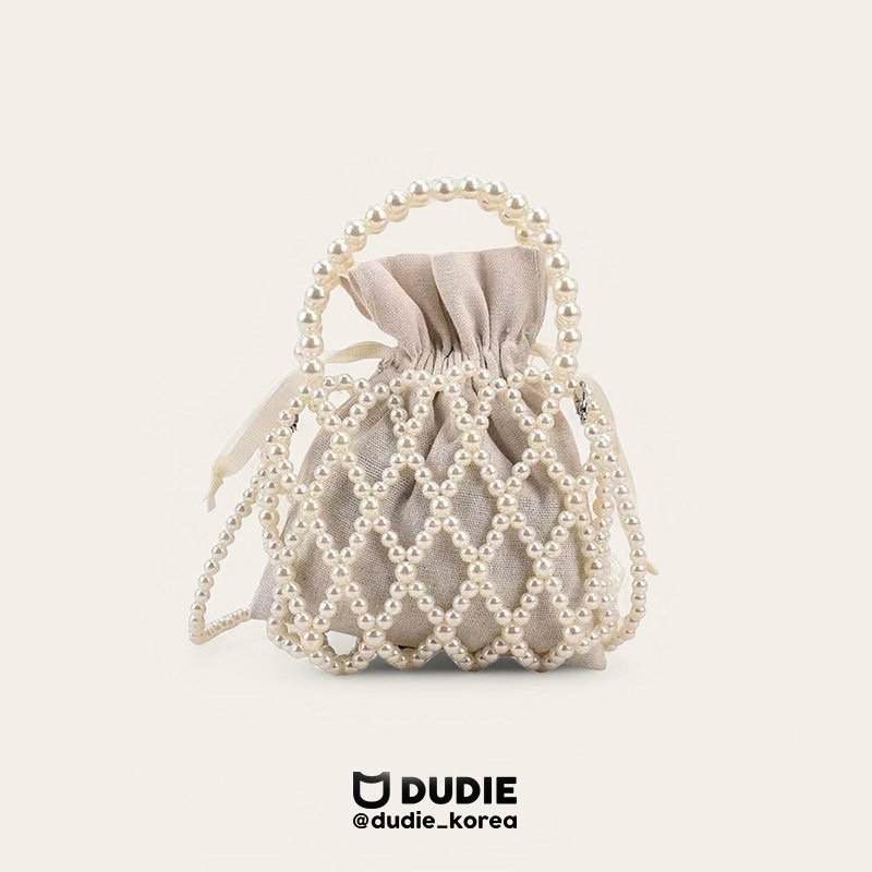 Dudie - Korean Children Fashion - #toddlerclothing - Pearl Cross Bag