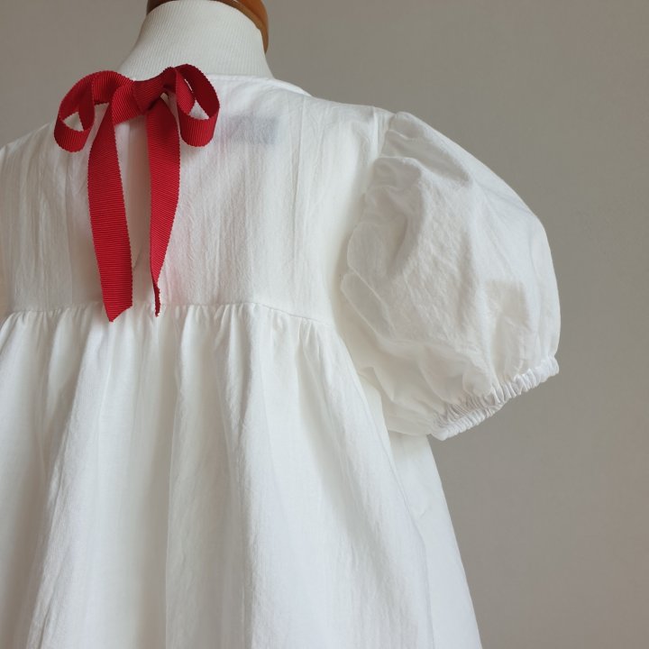 Eclair - Korean Children Fashion - #childofig - Cherry Embroidery One-piece - 6