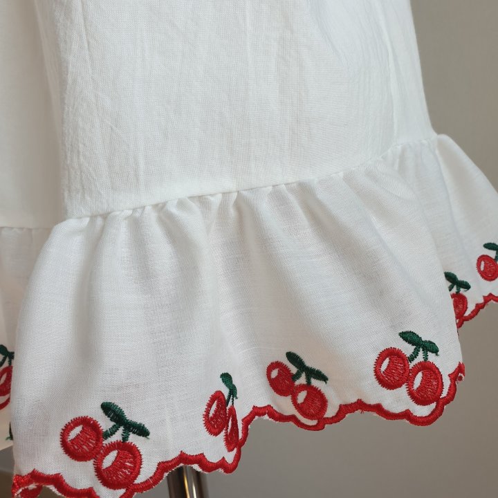Eclair - Korean Children Fashion - #childrensboutique - Cherry Embroidery One-piece - 7