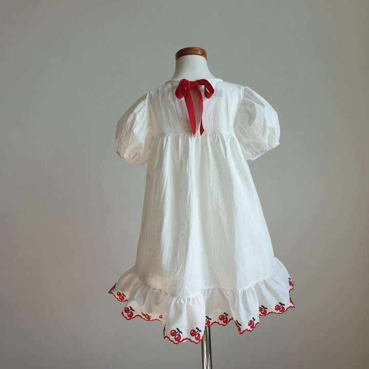 Eclair - Korean Children Fashion - #fashionkids - Cherry Embroidery One-piece - 10