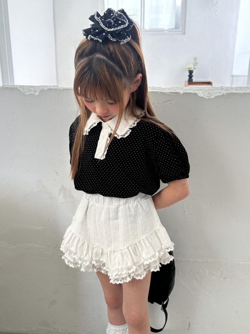 Ellymolly - Korean Children Fashion - #Kfashion4kids - V-Double Frill Skirt - 8