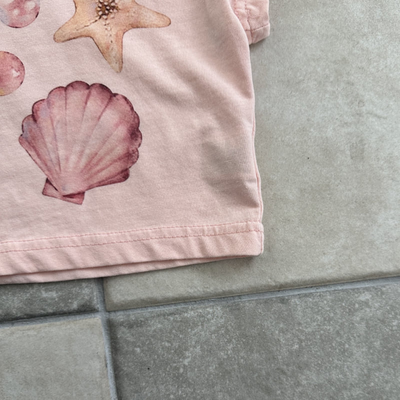 Ellymolly - Korean Children Fashion - #Kfashion4kids - Shell Crop Tee - 6