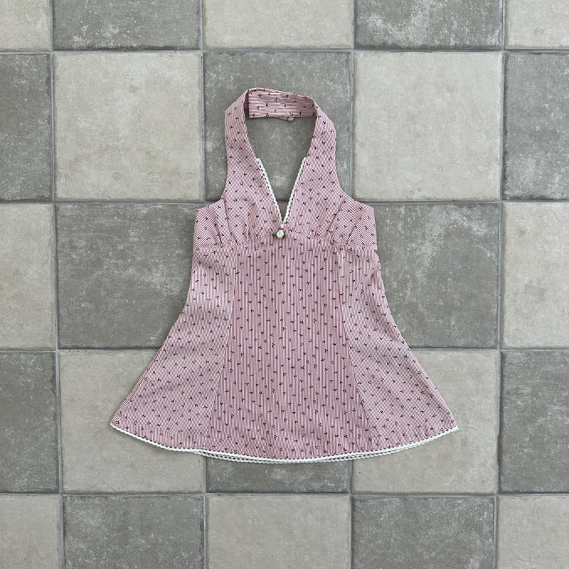 Ellymolly - Korean Children Fashion - #Kfashion4kids - Cherry Halter One-Piece - 3