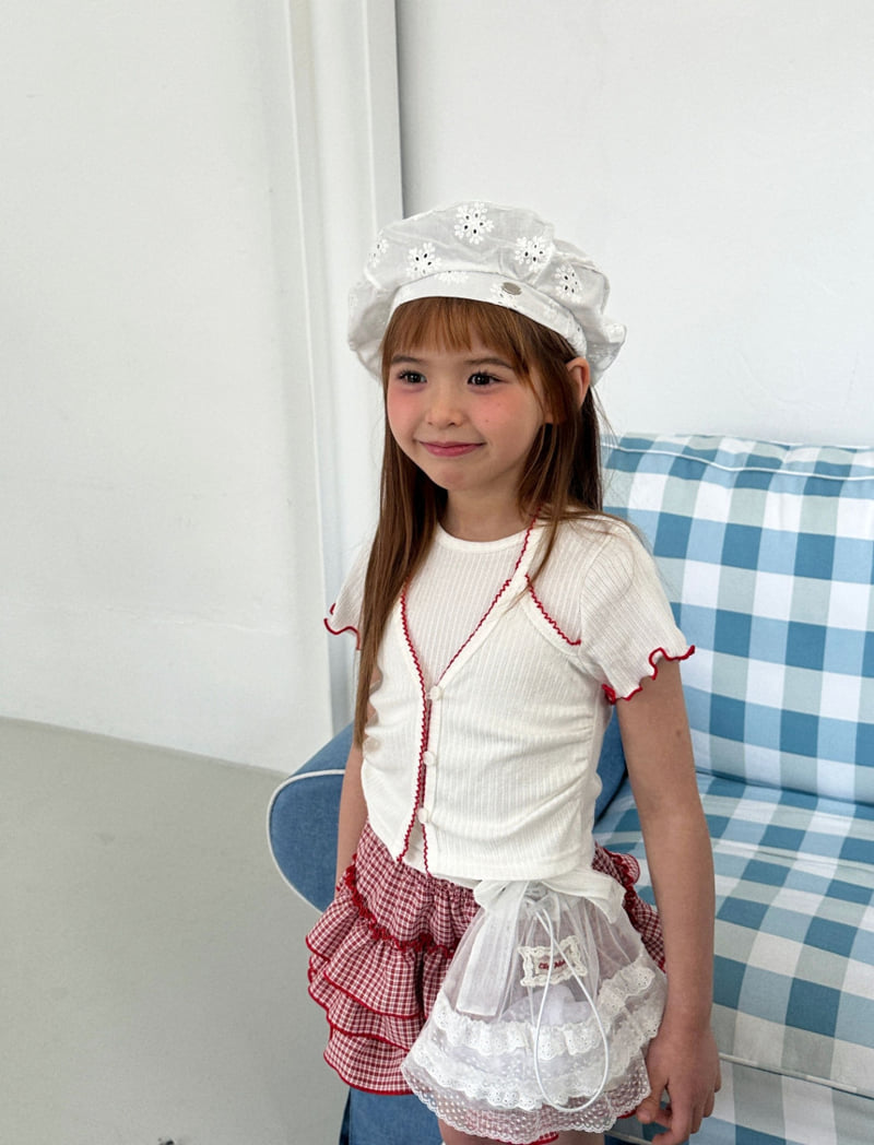Ellymolly - Korean Children Fashion - #Kfashion4kids - Pinko Shirring Cardigan Tee - 8