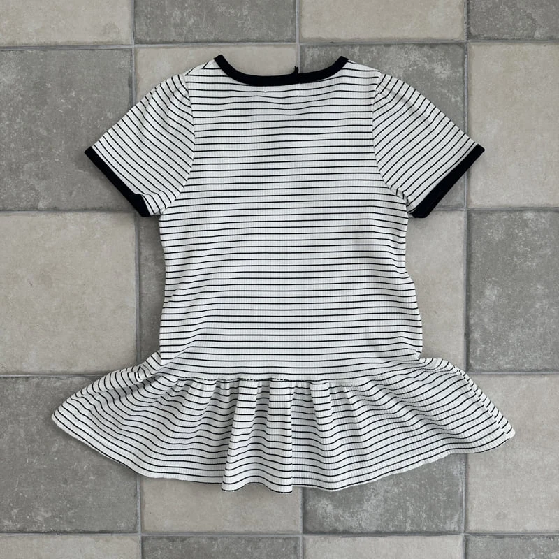 Ellymolly - Korean Children Fashion - #kidzfashiontrend - Striped Limit One-piece - 4