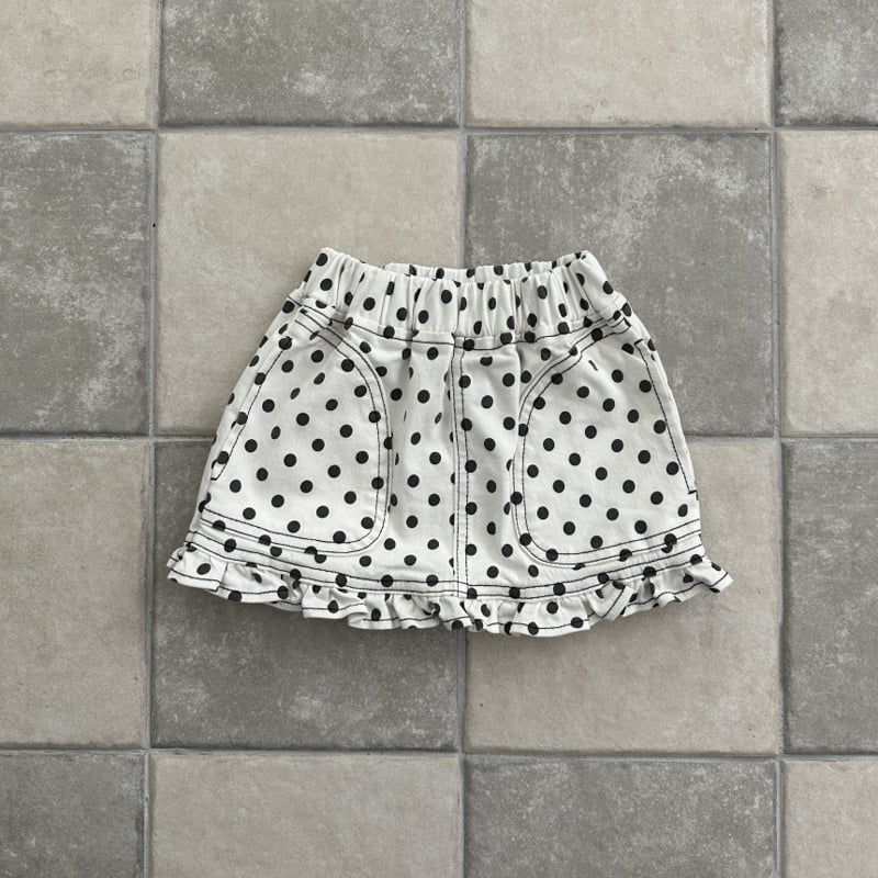Ellymolly - Korean Children Fashion - #prettylittlegirls - Dot Frill Skirt - 4