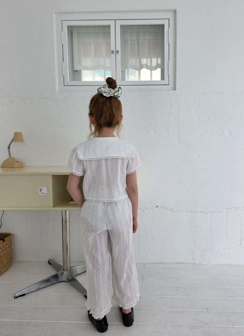Ellymolly - Korean Children Fashion - #childofig - Natural Pintuck Frill Pants - 9