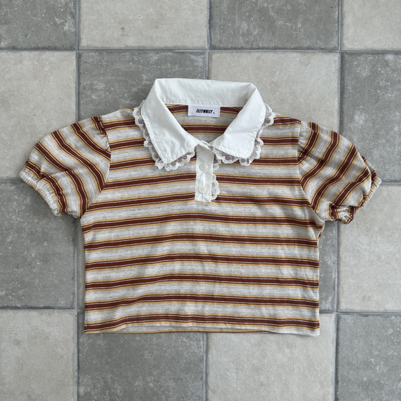 Ellymolly - Korean Children Fashion - #childofig - Pretty Lace Collar Tee - 5