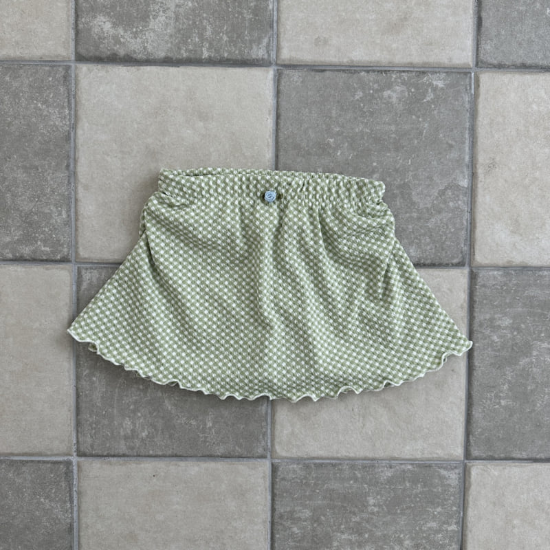 Ellymolly - Korean Children Fashion - #prettylittlegirls - Holly Check Shirring Skirt - 4