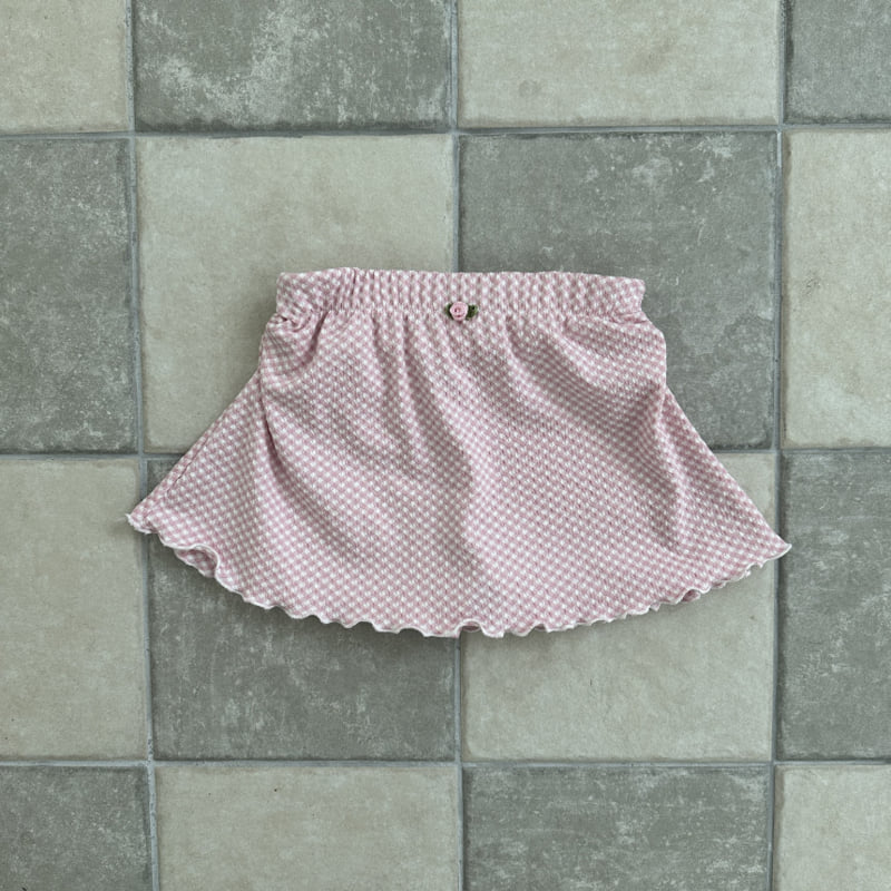 Ellymolly - Korean Children Fashion - #childofig - Holly Check Shirring Skirt - 5
