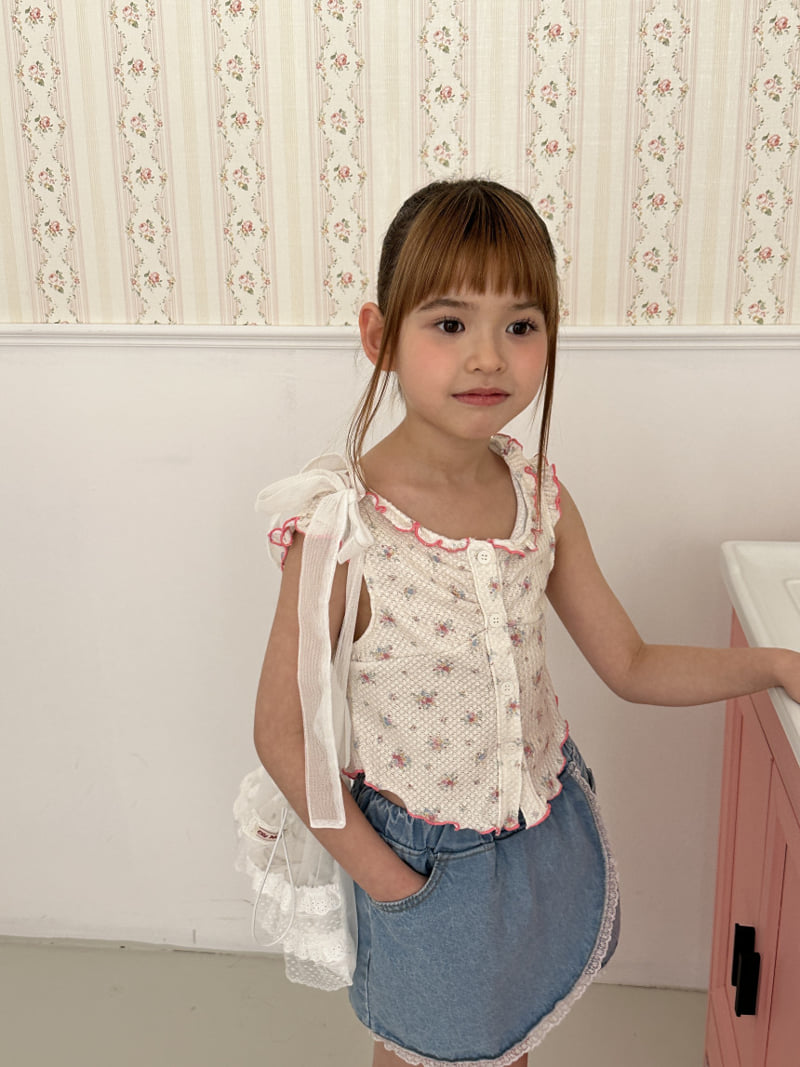 Ellymolly - Korean Children Fashion - #childofig - Nana Wrap Denim Skirt - 8