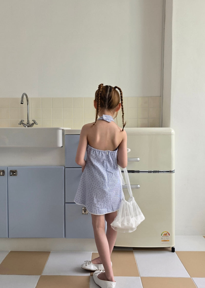 Ellymolly - Korean Children Fashion - #childrensboutique - Cherry Halter One-Piece - 10