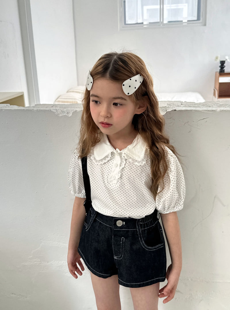 Ellymolly - Korean Children Fashion - #childrensboutique - Pretty Lace Collar Tee - 7