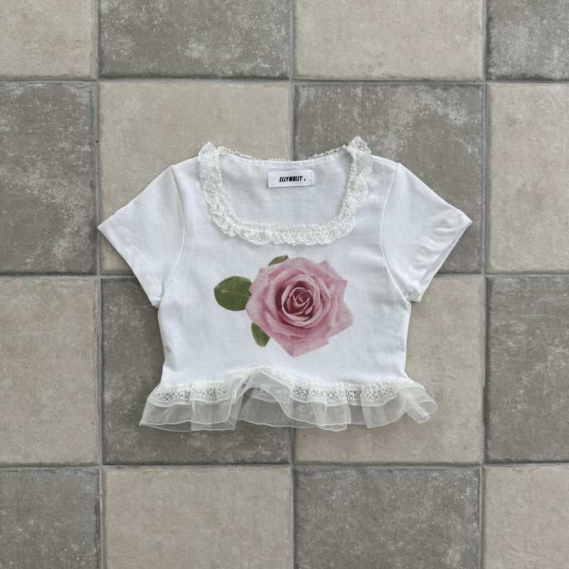 Ellymolly - Korean Children Fashion - #designkidswear - Rose Square Tee - 3