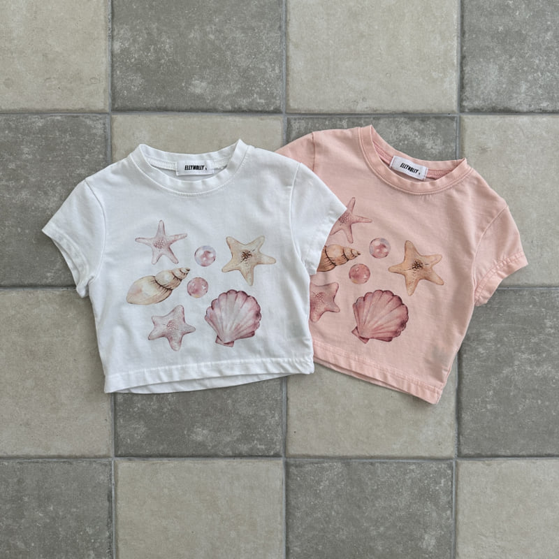Ellymolly - Korean Children Fashion - #discoveringself - Shell Crop Tee