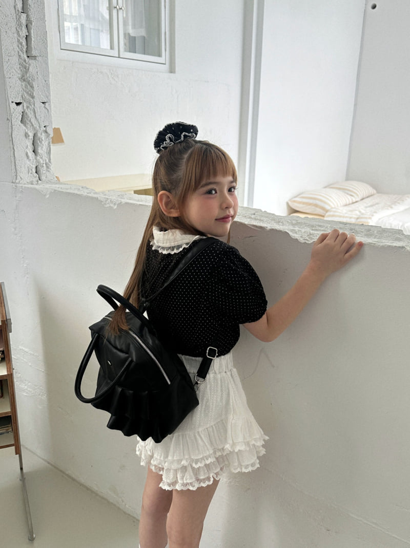 Ellymolly - Korean Children Fashion - #discoveringself - Pretty Lace Collar Tee - 9