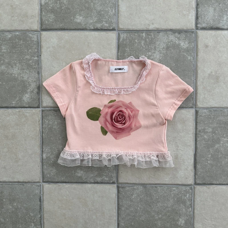 Ellymolly - Korean Children Fashion - #designkidswear - Rose Square Tee - 4
