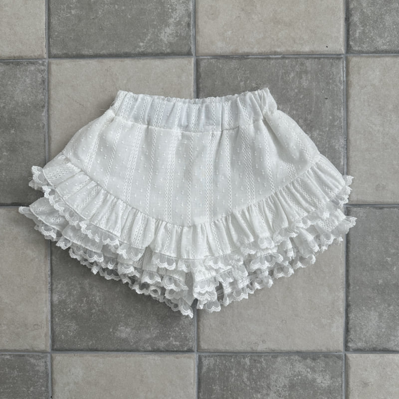 Ellymolly - Korean Children Fashion - #discoveringself - V-Double Frill Skirt - 4