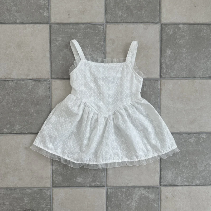 Ellymolly - Korean Children Fashion - #fashionkids - Shabet Ribbon One-Piece