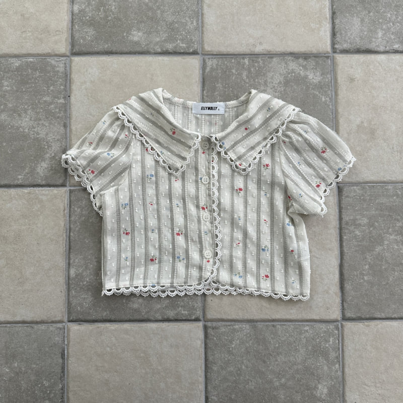 Ellymolly - Korean Children Fashion - #discoveringself - Curling Vintage Blouse - 4