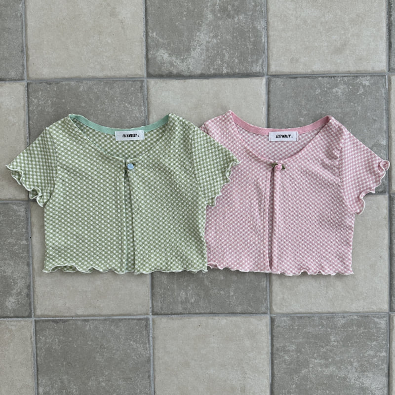 Ellymolly - Korean Children Fashion - #kidsshorts - Holly Check Wave Cardigan - 2