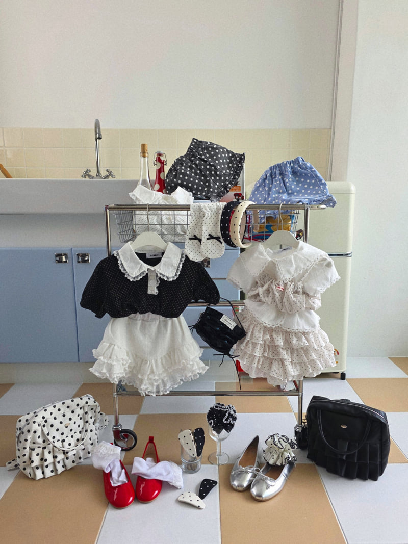 Ellymolly - Korean Children Fashion - #kidsshorts - Bubble Dot Bustier - 6