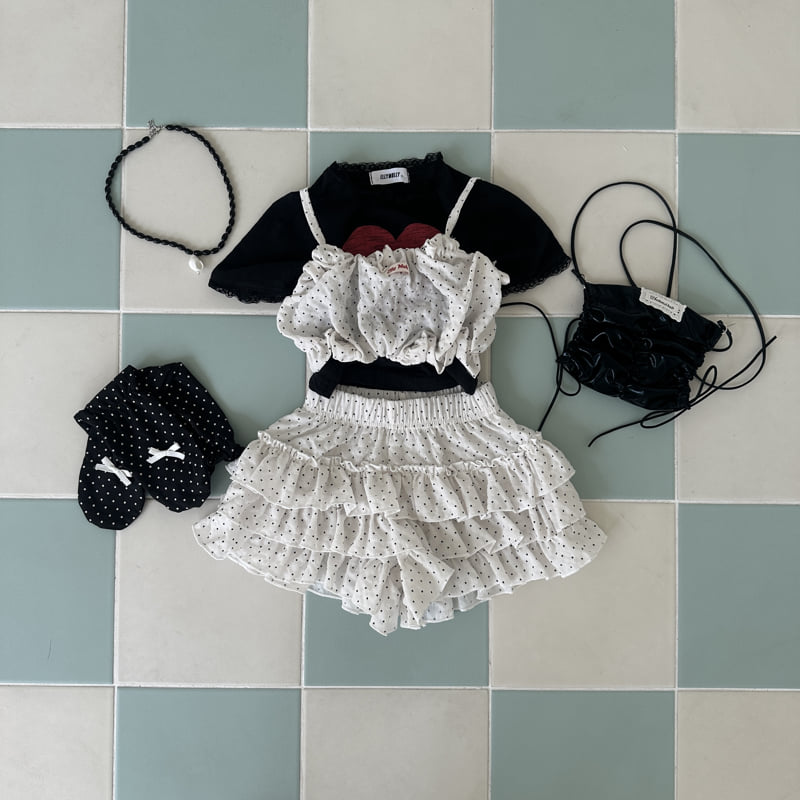 Ellymolly - Korean Children Fashion - #kidsshorts - Bubble Dot Cancan Pants - 7