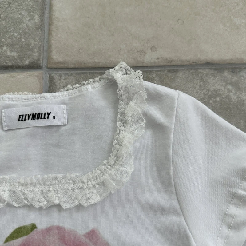 Ellymolly - Korean Children Fashion - #kidsshorts - Rose Square Tee - 6