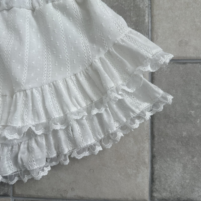 Ellymolly - Korean Children Fashion - #kidsstore - V-Double Frill Skirt - 6