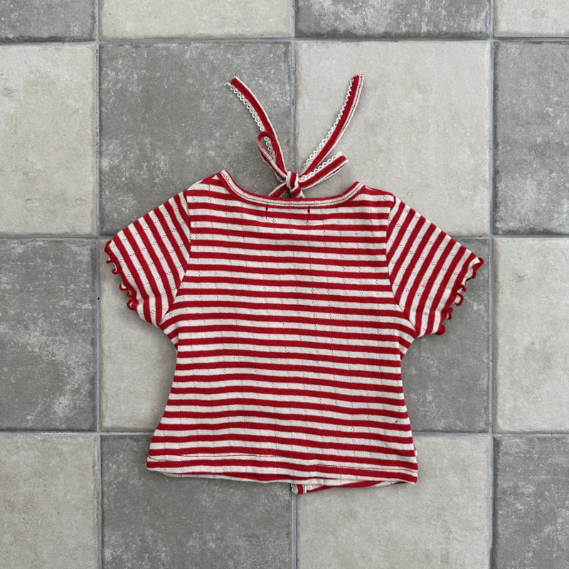 Ellymolly - Korean Children Fashion - #kidsstore - Pinko Shirring Cardigan Tee - 6