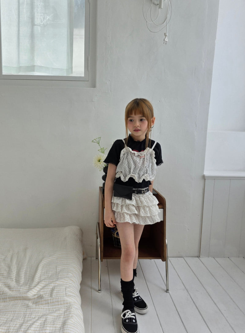 Ellymolly - Korean Children Fashion - #kidzfashiontrend - Bubble Dot Cancan Pants - 9