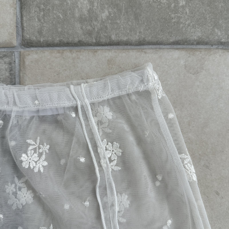 Ellymolly - Korean Children Fashion - #kidzfashiontrend - Blossom See-through Skirt - 3