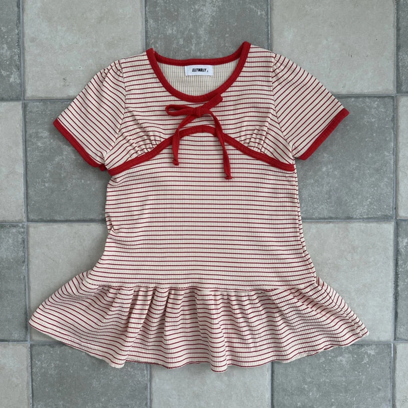 Ellymolly - Korean Children Fashion - #kidzfashiontrend - Striped Limit One-piece - 3