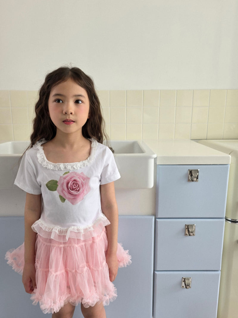 Ellymolly - Korean Children Fashion - #littlefashionista - Rose Square Tee - 10