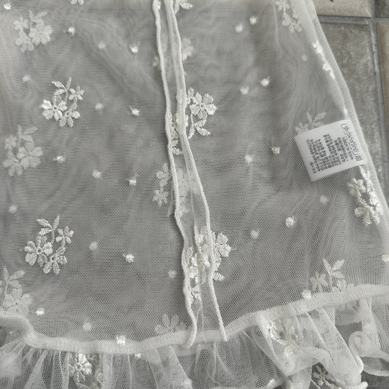Ellymolly - Korean Children Fashion - #littlefashionista - Blossom See-through Skirt - 5